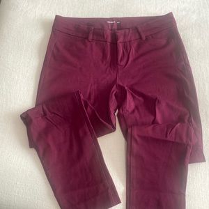 Wine/burgundy, pixie style pants